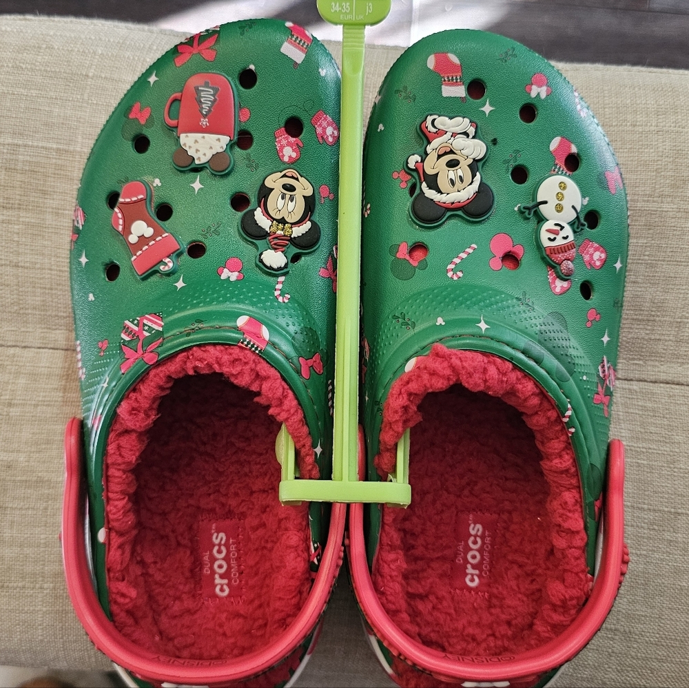 Crocs Mickey Mouse Holiday Lined Clog Shoes
